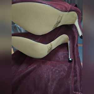 Over the knee heeled boots